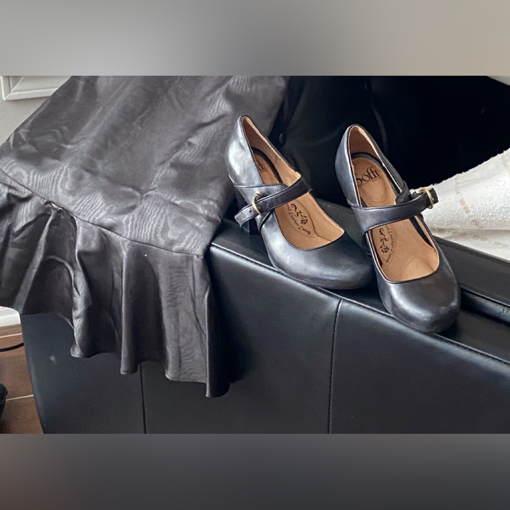 Soft Maryjane leather heels
